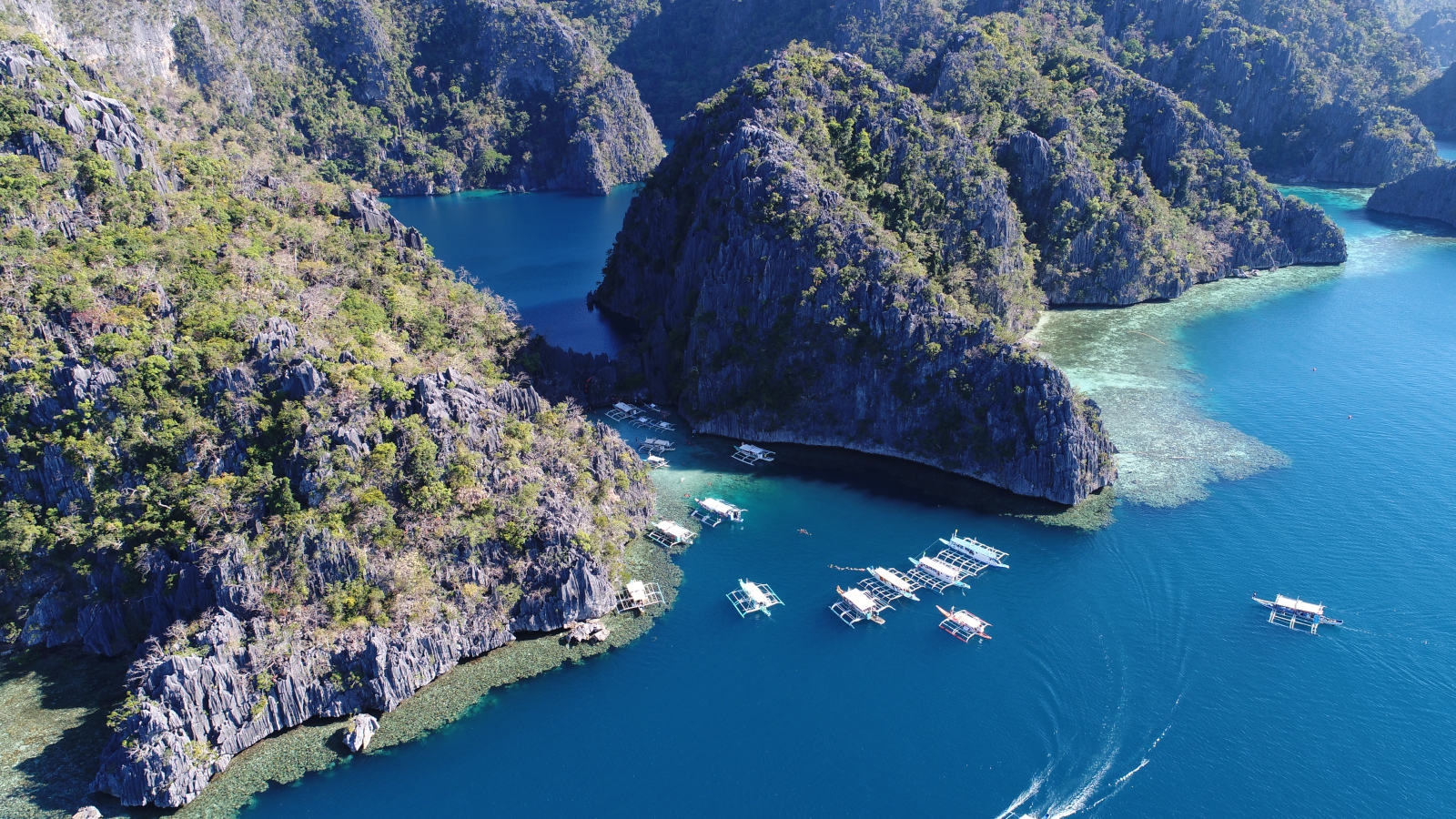 Coron Island in the Philippines. Baracuda Lake